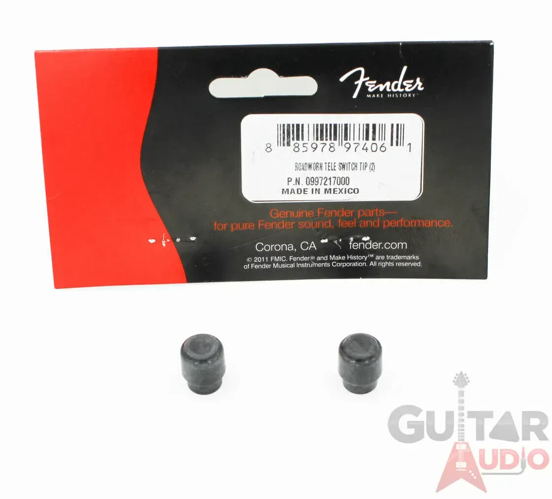 Наконечник для переключателя для Telecaster Fender Road Worn Top Hat Switch Tips черный (набор, 2 шт)