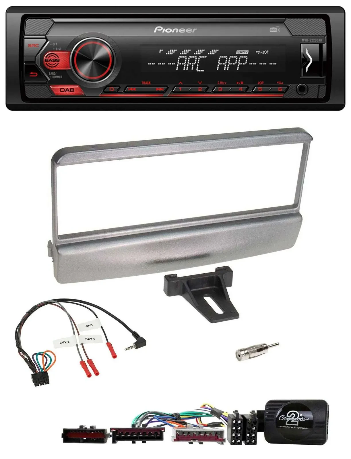 Pioneer DAB 1DIN MP3 Lenkrad USB Autoradio für Ford Escort Focus silber