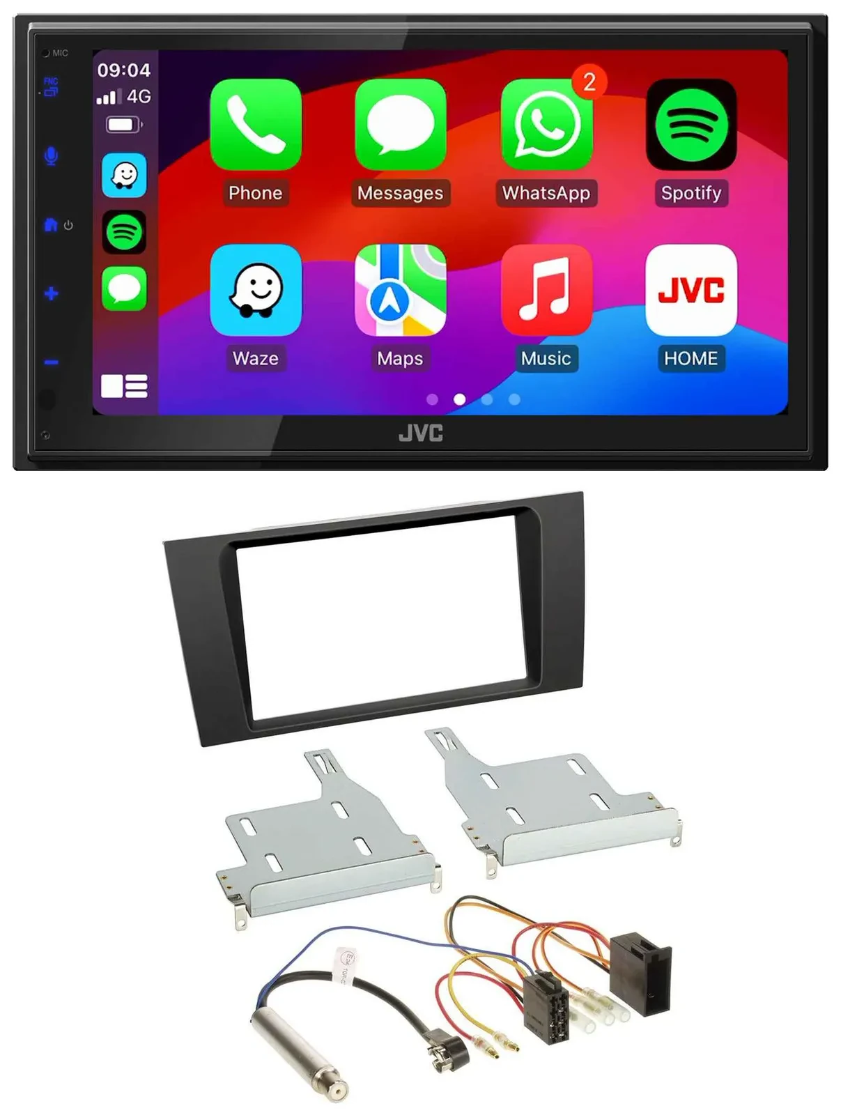 JVC Bluetooth 2DIN MP3 DAB USB Autoradio für Audi A4 B5 1999-2001 Symphony