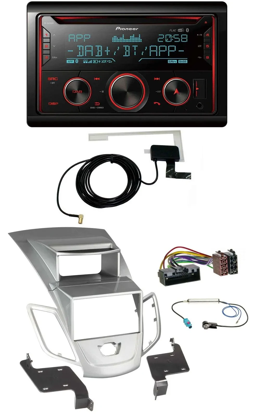 Pioneer 2DIN MP3 DAB USB CD Bluetooth Autoradio für Ford Fiesta 2010-17 Display