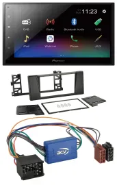 Pioneer USB Bluetooth DAB 2DIN MP3 Autoradio für BMW X5 E53 5er E39 Rundpin Akti
