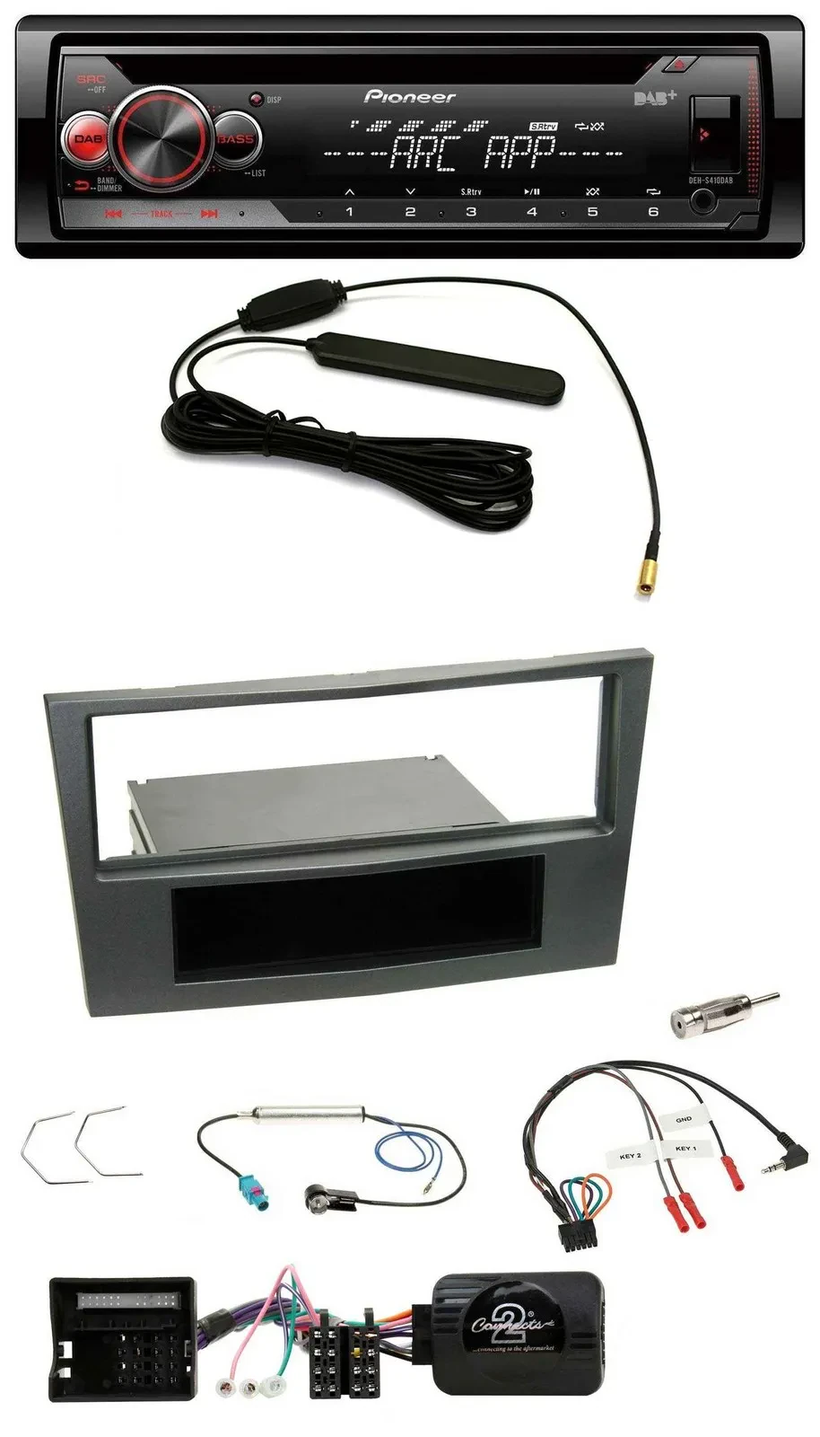 Pioneer CD USB Lenkrad DAB MP3 Autoradio für Opel Antara Astra H Zafira B charco