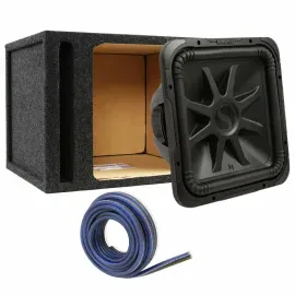 Kicker L7S152 1000W 15" Solo-Baric 4-Ohm Car Subwoofer with Ported Enclosure Box
