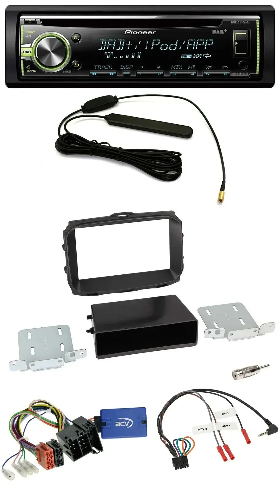 Автомагнитола Pioneer MP3 USB CD DAB для Alfa Romeo Giulietta (2013–2021) ISO