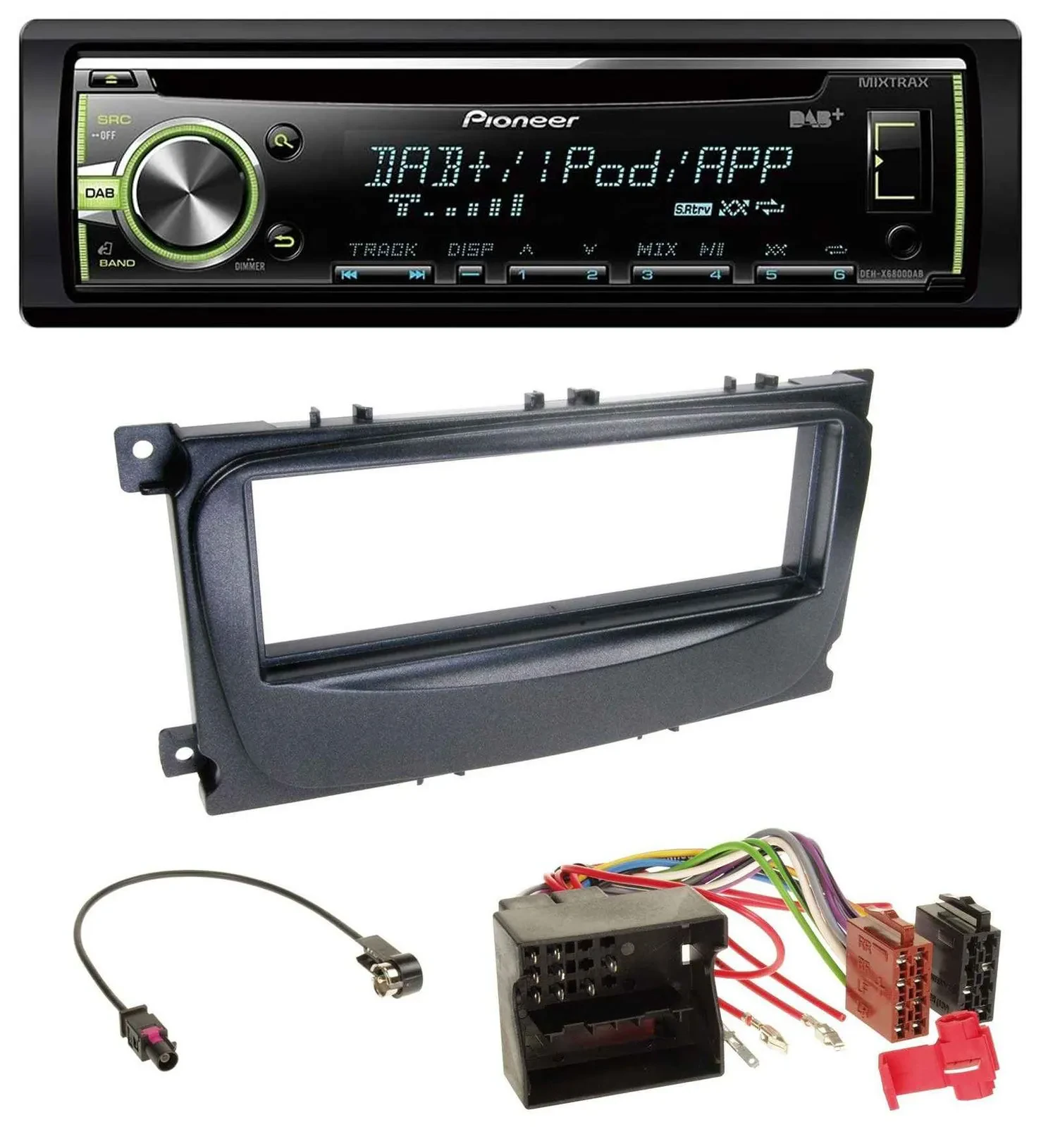 Автомагнитола для Ford Mondeo/S-Max (2007–2014) Pioneer DAB USB MP3 AUX CD черный