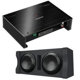 Kenwood eXcelon X503-1 Monoblock Car Amplifier with 12" Ported Sub Enclosure