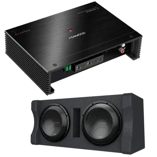 Kenwood eXcelon X503-1 Monoblock Car Amplifier with 12" Ported Sub Enclosure