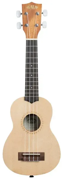 KALA KA-15S-S - Satin Mahogany Spruce Top Soprano Ukulele, with Bag (UB-S