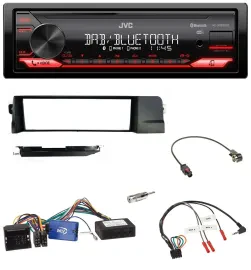 JVC Bluetooth USB DAB Lenkrad Autoradio für BMW 3er 01-07 E46 schwarz HQ