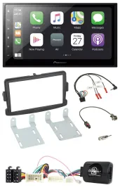 Автомагнитола Pioneer 2-DIN Bluetooth DAB USB для Dacia (с 2012), черная