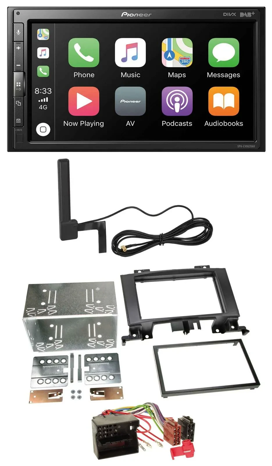 Pioneer USB 2DIN Bluetooth DAB MP3 Autoradio für Mercedes Sprinter W906 ab 06 Ru