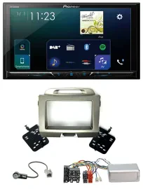 Автомагнитола для Kia Sportage 3 (2010–2015) Pioneer 2DIN, Bluetooth, USB, DAB, совместима с кнопками на руле