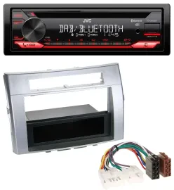 JVC CD DAB USB Bluetooth MP3 Autoradio für Toyota Corolla Verso 2004-2009 silber
