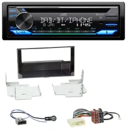 Автомагнитола для Nissan Micra (2013–2017) JVC Bluetooth, CD, USB, DAB, MP3, черный (piano black)