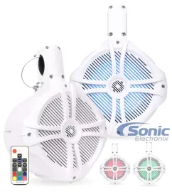 Belva BWT8LED | 8" Wakeboard Tower Speakers with Multi-LED