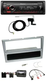 Автомагнитола для Opel Corsa C (2000–2004) Pioneer DAB Bluetooth USB серебристая