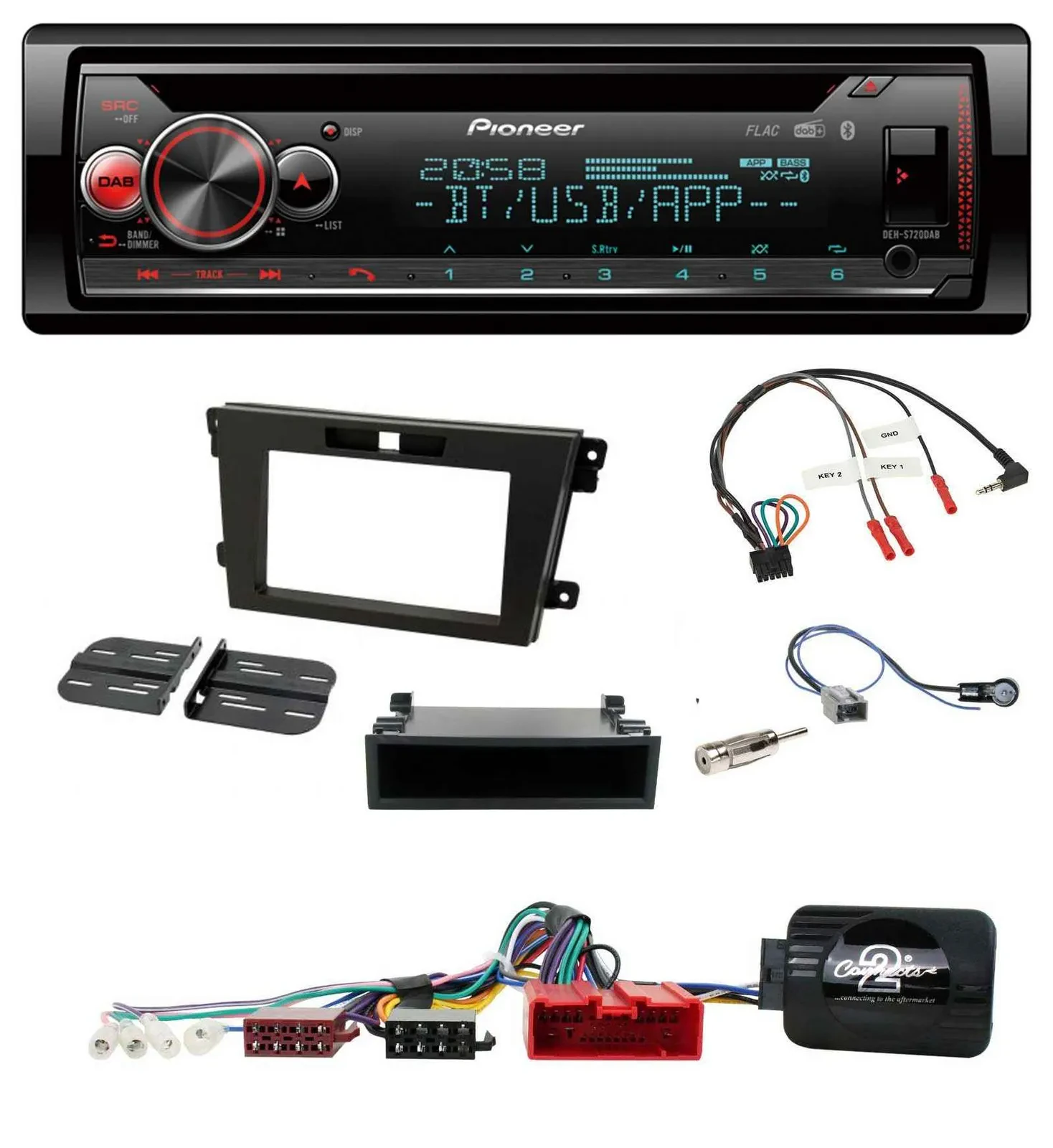 Pioneer Lenkrad DAB CD Bluetooth USB Autoradio für Mazda CX-7 2008-2010