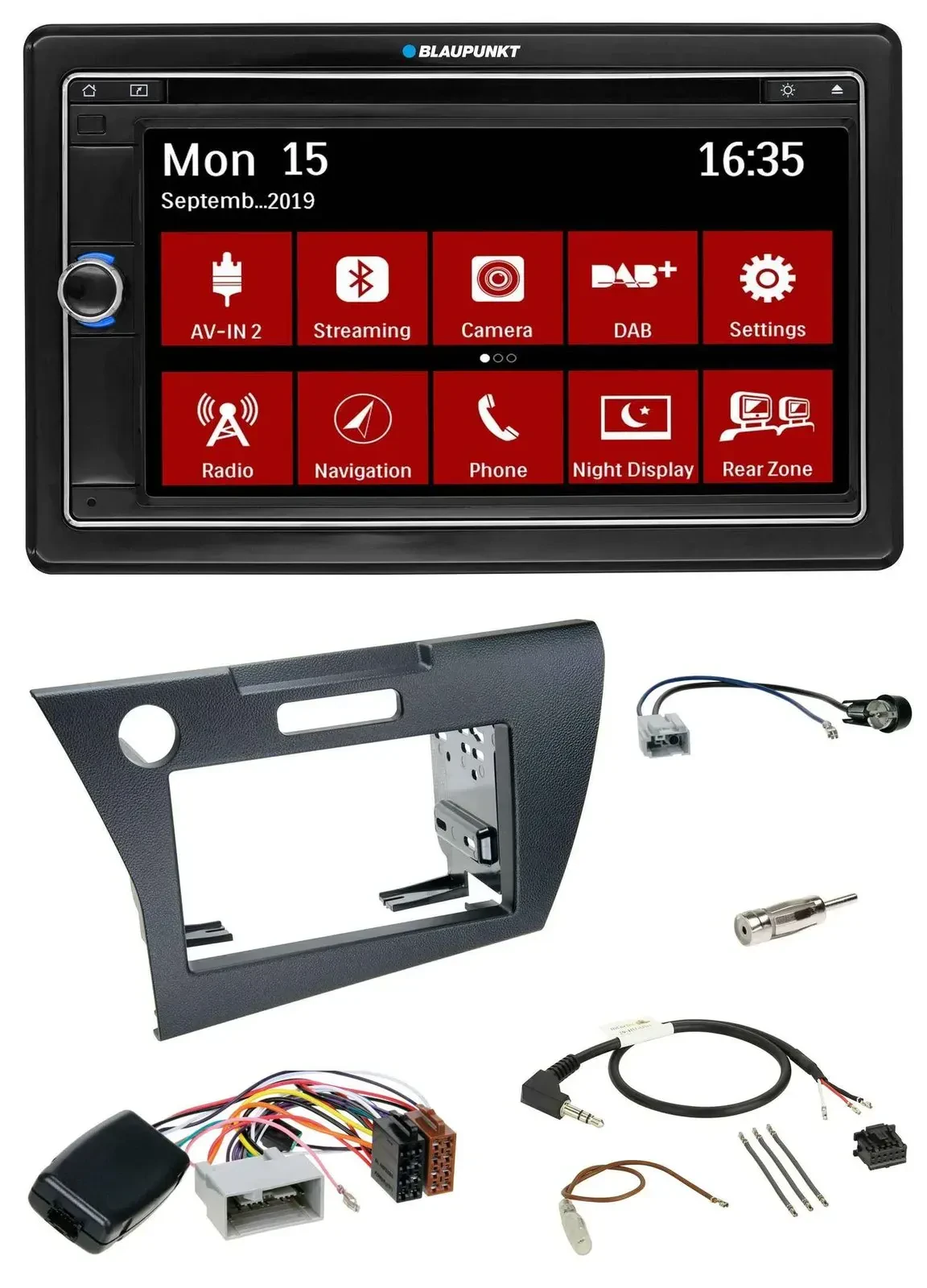 Blaupunkt TMC USB Lenkrad Bluetooth DAB 2DIN Navigation für Honda CR-Z 2010-2013