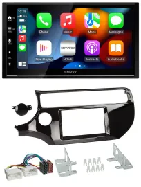 Kenwood DAB USB Bluetooth 2DIN MP3 Autoradio für Kia Rio UB ab 15 piano-schwarz