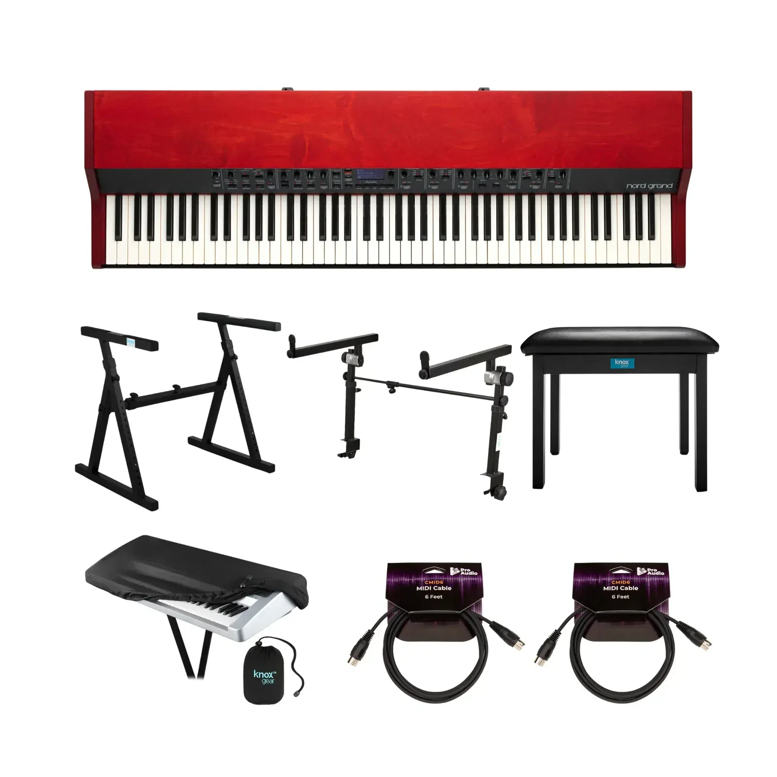 Nord Grand 2 88-Key Kawai Hammer Action Keyboard Bundle with Accessories
