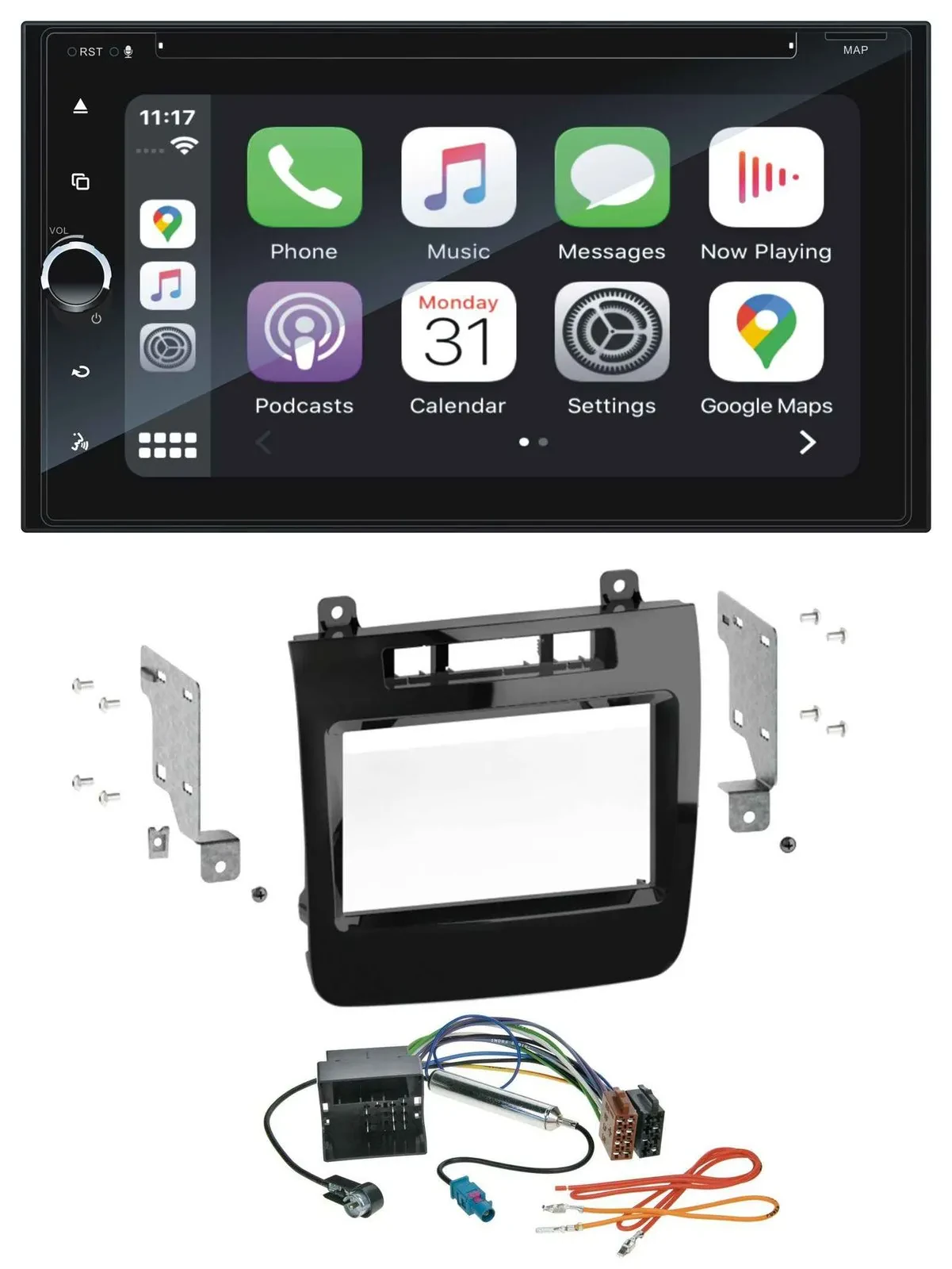 Blaupunkt 2DIN Bluetooth DAB USB DVD MP3 Autoradio für VW Touareg (2010-2014)