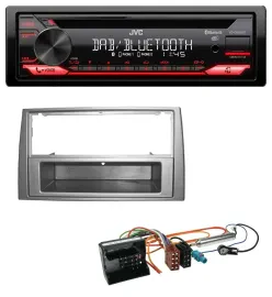 JVC CD DAB USB Bluetooth MP3 Autoradio für Peugeot 308 07-09 dunkelsilber