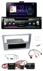 Pioneer USB Lenkrad Bluetooth DAB Autoradio für Opel Corsa D matt-chrom 09-14