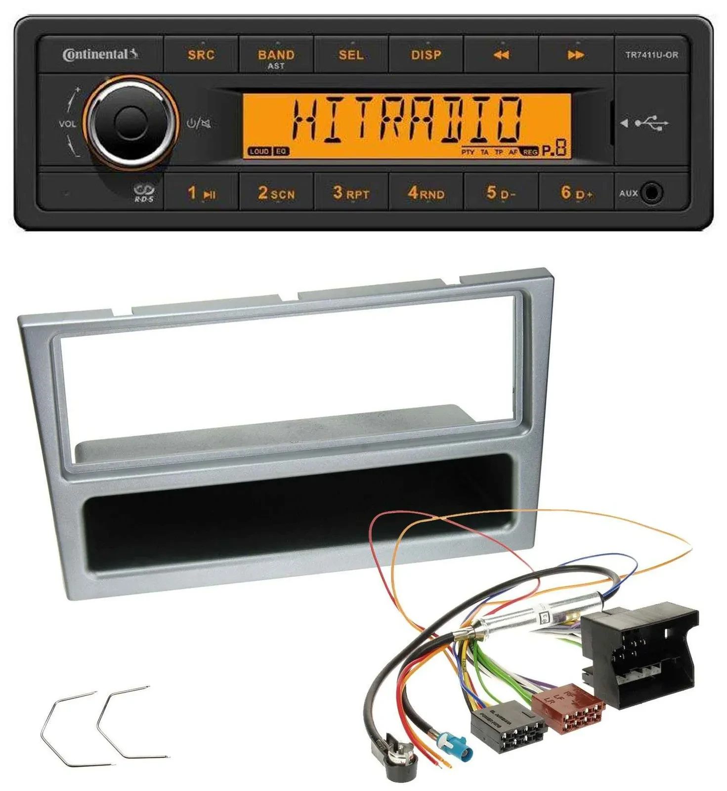 Continental 1DIN USB AUX MP3 Autoradio für Opel Combo C Corsa C Tigra Meriva ab