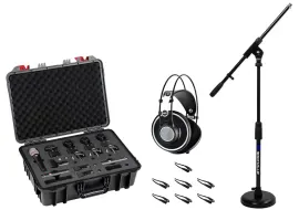 Набор микрофонов для ударных sE Electronics V Pack Arena (набор) с зажимом, кейсом, стойкой, наушниками и кабелями
