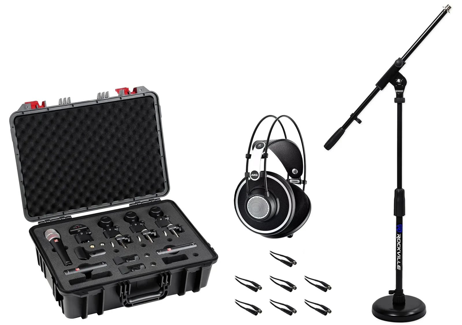 Набор микрофонов для ударных sE Electronics V Pack Arena (набор) с зажимом, кейсом, стойкой, наушниками и кабелями
