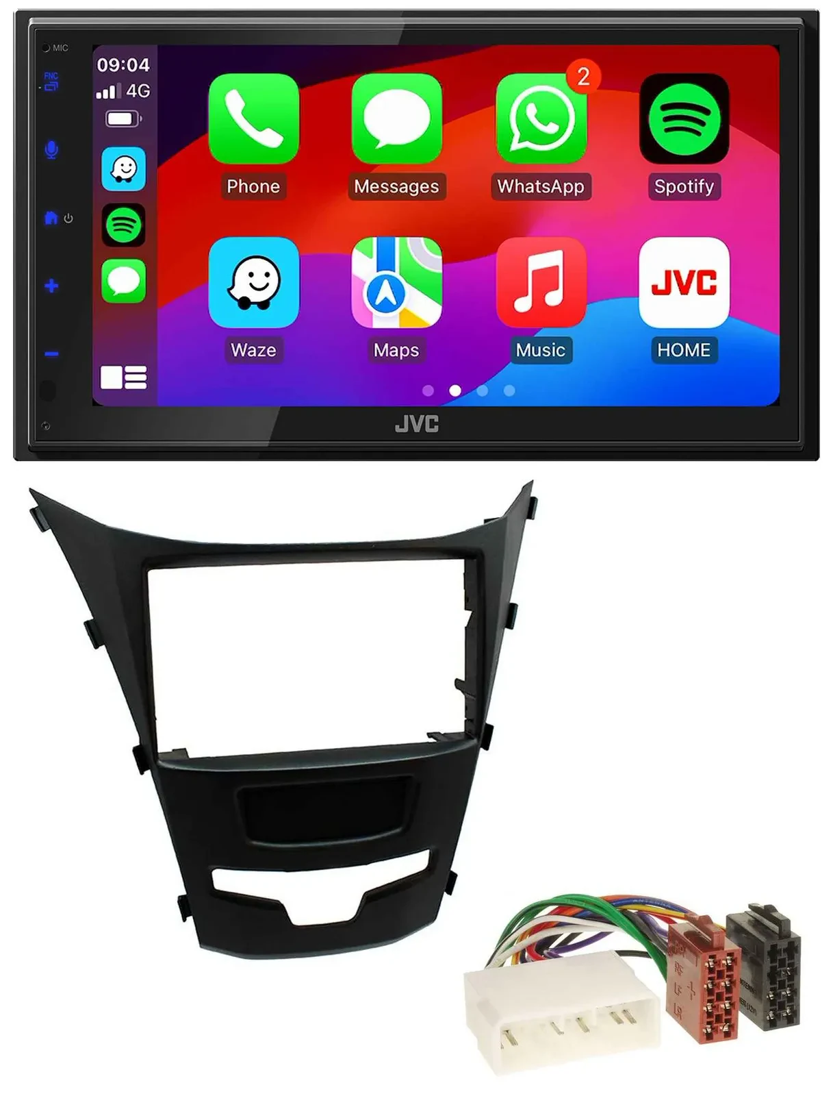 Автомагнитола для SsangYong Korando (с 2013) JVC 2 DIN, Bluetooth, USB, MP3, DAB