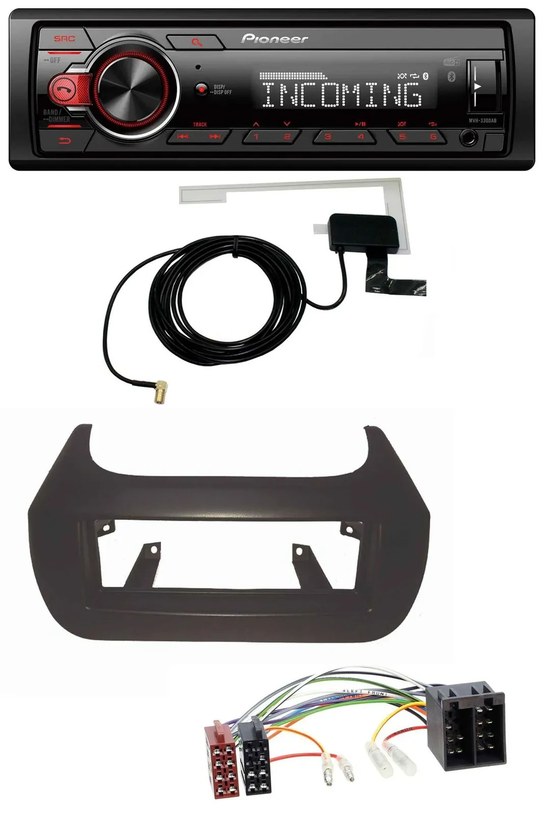 Автомагнитола Pioneer USB/MP3/DAB/Bluetooth для Citroen Nemo, Fiat Fiorino, Fiat Qubo, Peugeot