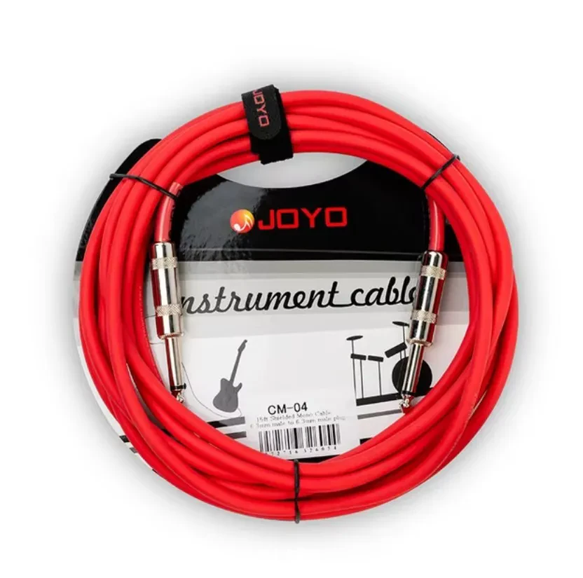 Инструментальный кабель Joyo CM-04-RD 4.5 м, TS-TS 6.3 мм, красный