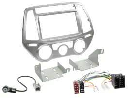 Einbauset Doppel DIN Autoradio für Hyundai i20 12-14 man. Klima
