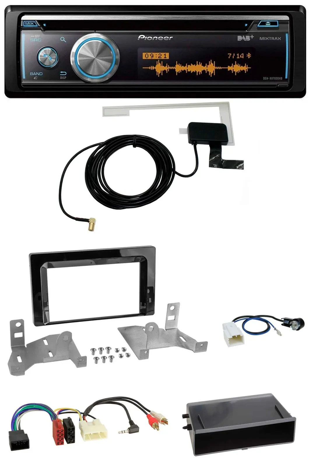 Pioneer Bluetooth DAB MP3 USB CD Autoradio für Toyota Aygo (AB7, ab 2022)