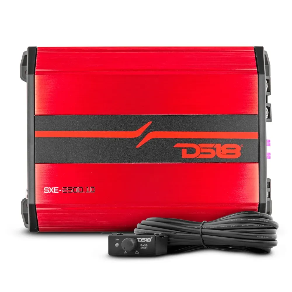 DS18 SXE-2500.1D/RD Class D Monoblock Car Amplifier (Red)