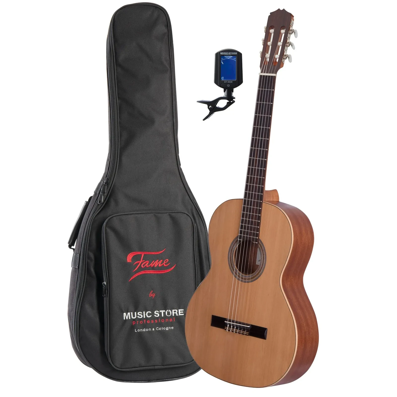 Bonita 7/8 Konzertgitarren Set, Zeder Decke, Mahagoni Boden, Merbau Griffbrett