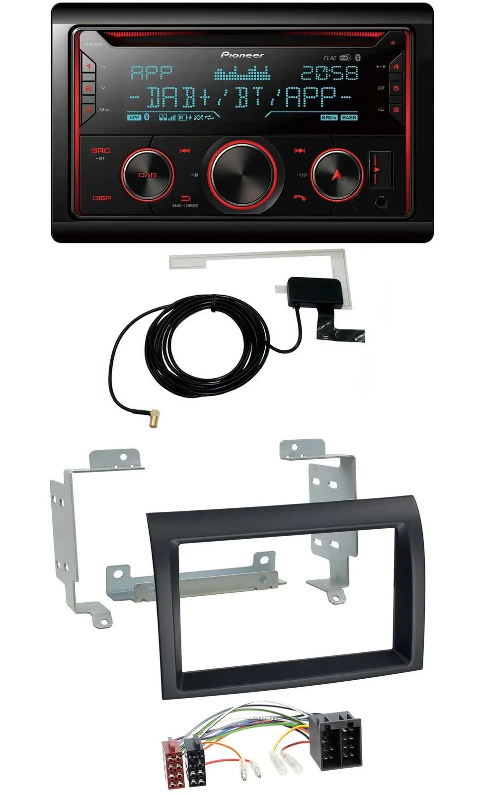 Pioneer 2DIN MP3 DAB USB CD Bluetooth Autoradio für Fiat Ducato 06-11 Citroen Ju