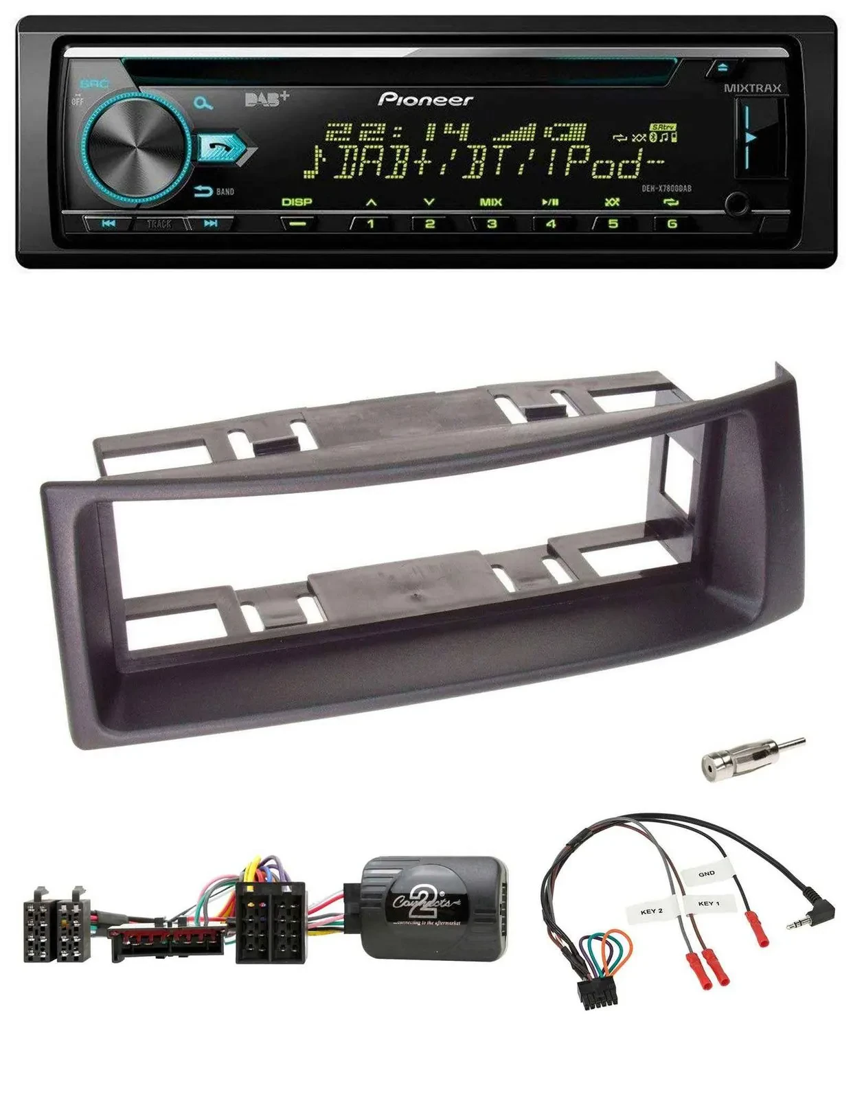 Автомагнитола для Renault Megane 1996–2000 Pioneer DAB CD USB Bluetooth с поддержкой управления с руля