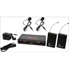 Радиосистема для петличного микрофона Galaxy Audio EDXR/38VV 2-канальная, черная