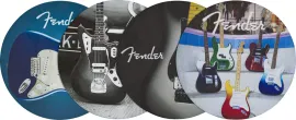FENDER Guitars Coasters, 4-Pack, Multi-Color Leather