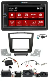 Blaupunkt 2DIN USB DAB Lenkrad Bluetooth TMC Navigation für BMW 1er Aktiv PDC au