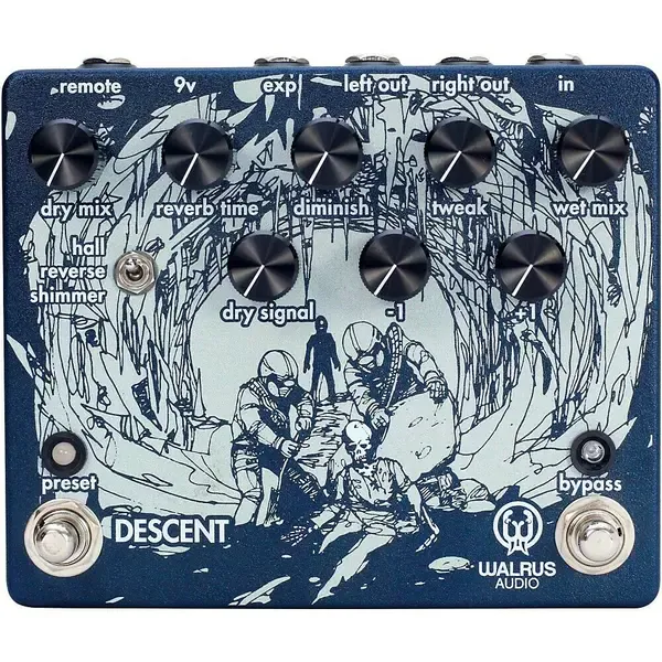 Педаль эффектов для электрогитары Walrus Audio Descent Reverb Octave Machine