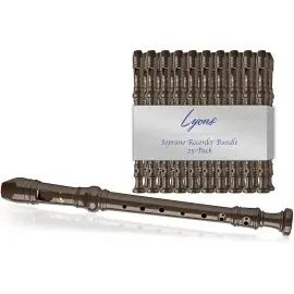 Блокфлейта Lyons 3PCRBRN Soprano Brown (25 штук)