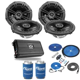 Пассивная акустическая система Kicker DSC650 6.5" (набор, 2 пары) + усилитель NVX с комплектом для установки