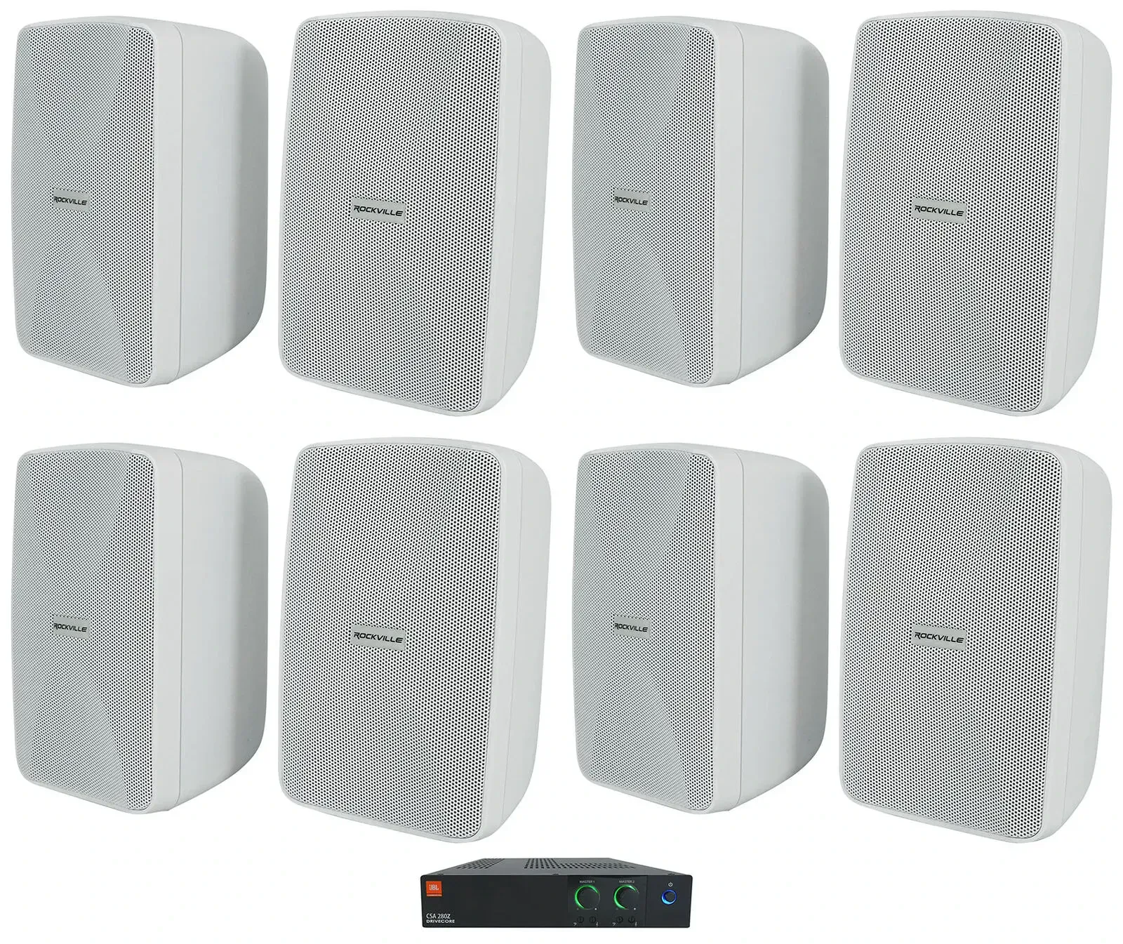 Настенная акустика JBL WET-40W White с усилителем (8 штук)