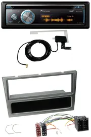 Автомагнитола Pioneer Bluetooth DAB MP3 USB CD для Opel Corsa C (2000–2004), алюминий