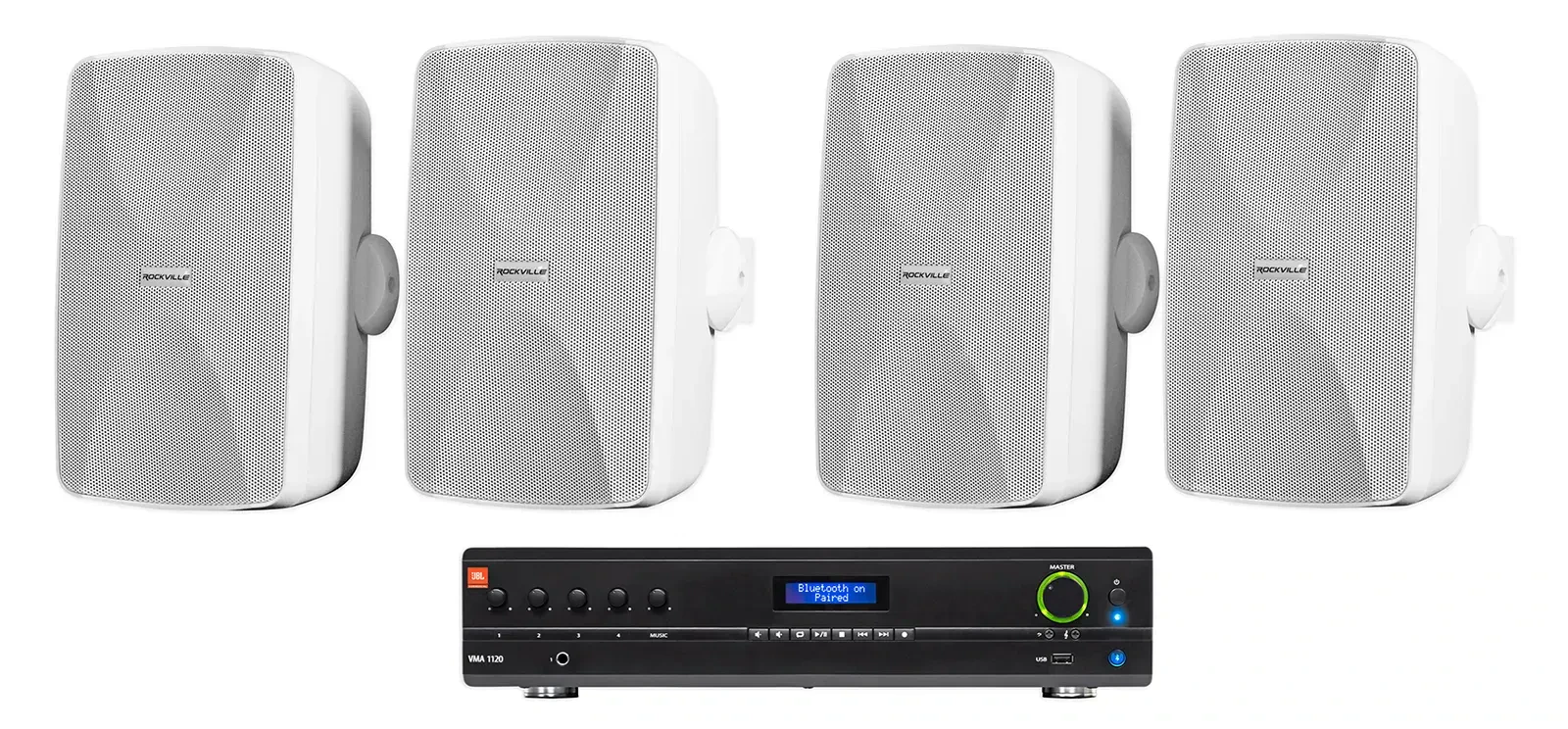 Настенная акустика JBL WET-7020W White с усилителем (4 штуки)