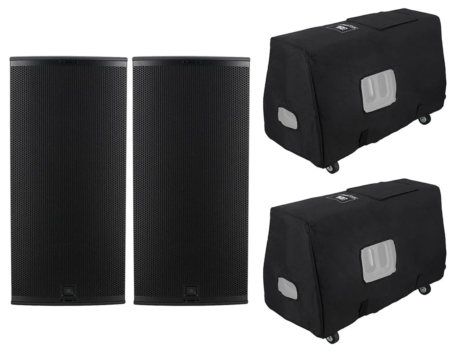 Акустическая система для PA/DJ JBL SRX922 2x12", 3-полосная, активная (набор, пара) с кастер-бордами и чехлами