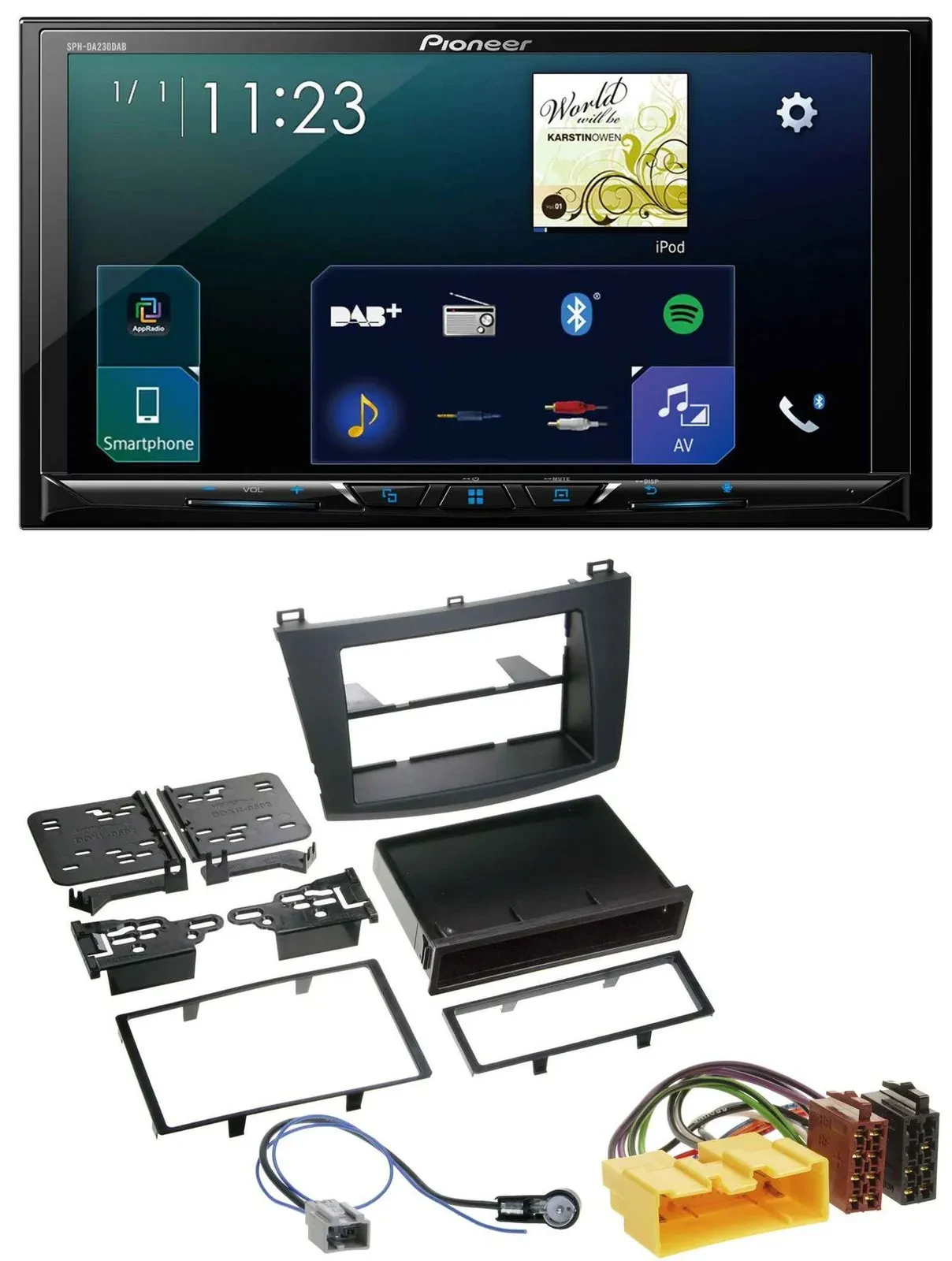 Pioneer MP3 Bluetooth USB 2DIN DAB Autoradio für Mazda 3 (2009-2013)